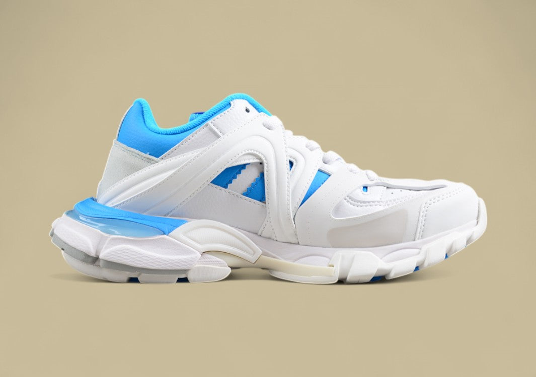 Balenciaga x Adidas Track Sneaker in White and Blue