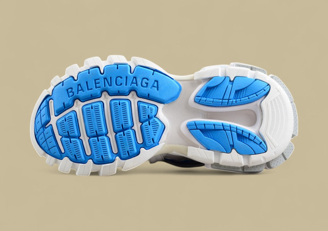 Balenciaga x Adidas Track Sneaker in White and Blue
