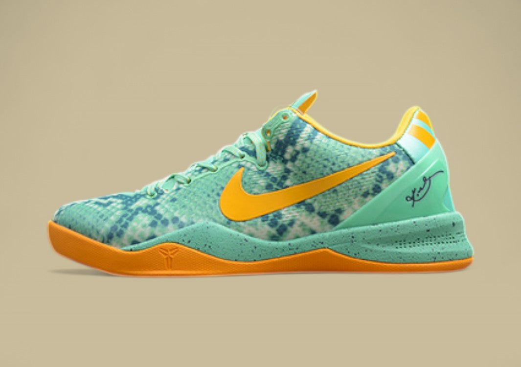 Basketball Shoes Kobe 8 System Green Glow/Laser Orange-Mineral Teal