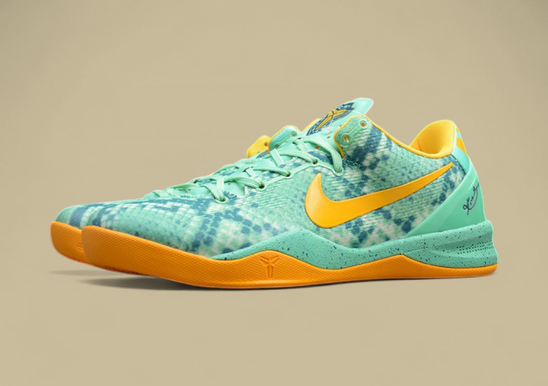 Basketball Shoes Kobe 8 System Green Glow/Laser Orange-Mineral Teal