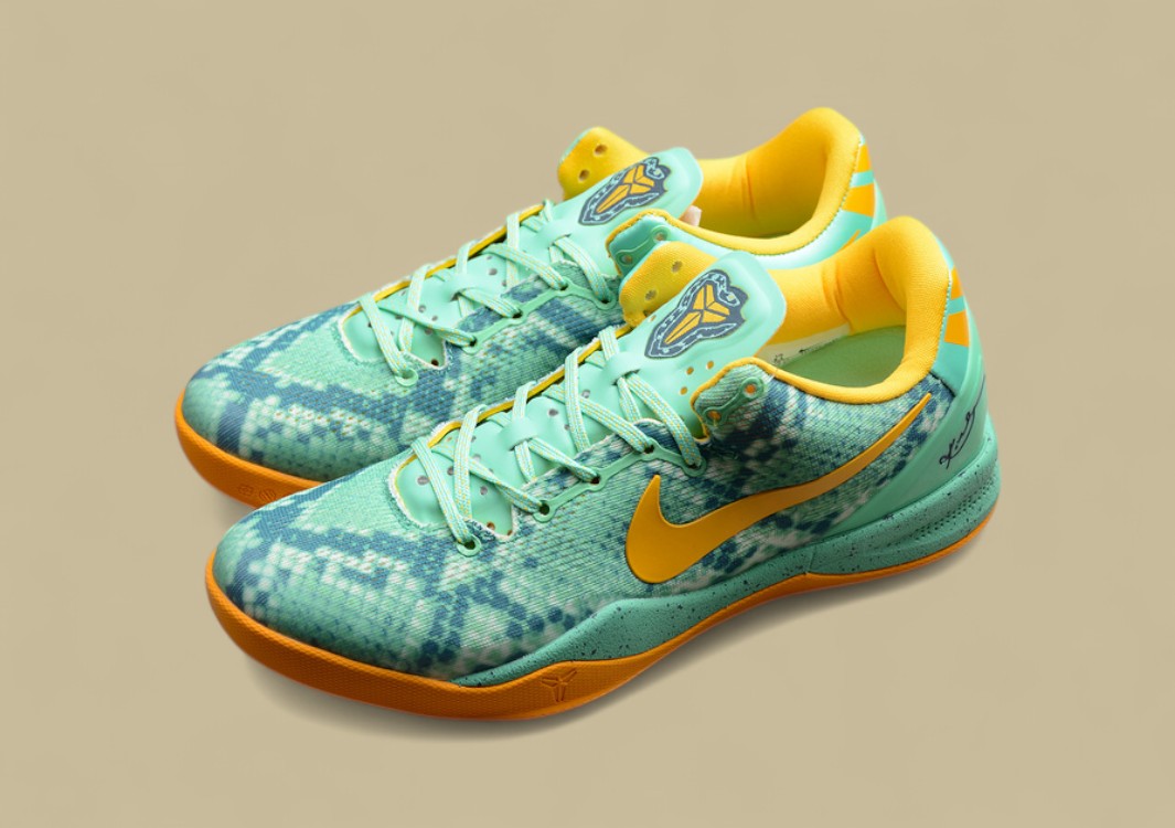 Basketball Shoes Kobe 8 System Green Glow/Laser Orange-Mineral Teal