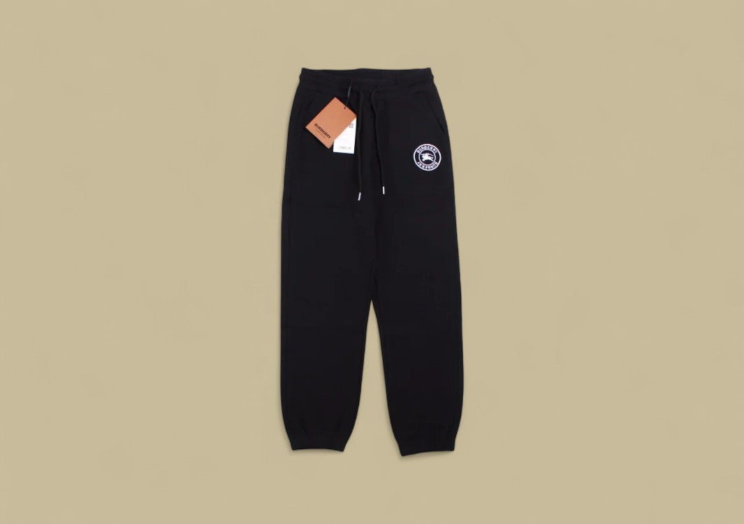 Burberry 23FW Circle Warhorse Logo Sweatpants – Black