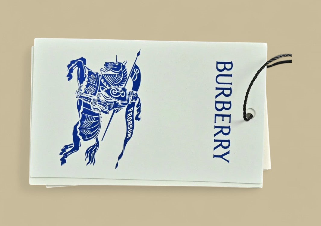 Burberry 24SS Chest Small Embroidery Knight Warhorse Logo T-Shirt – Black with Blue Detail