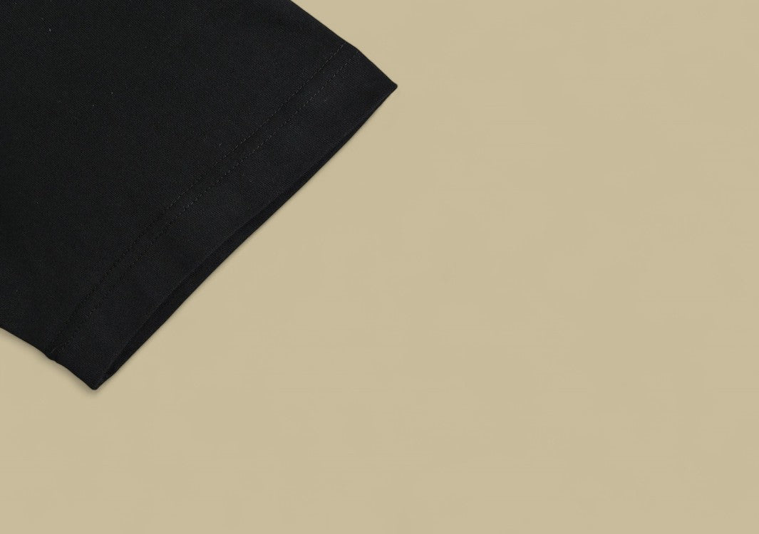 Burberry 24SS Chest Small Embroidery Knight Warhorse Logo T-Shirt – Black with Blue Detail