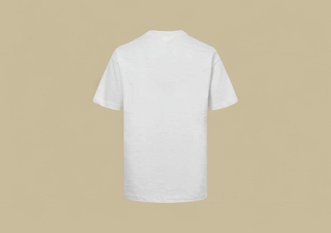 Burberry 24SS Chest Small Embroidery Knight Warhorse Logo T-Shirt – White with Blue Detail