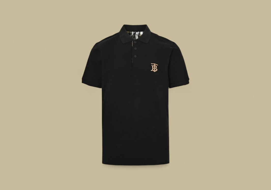 Burberry 24SS Chest TB Embroidery Logo Polo Shirt – Black