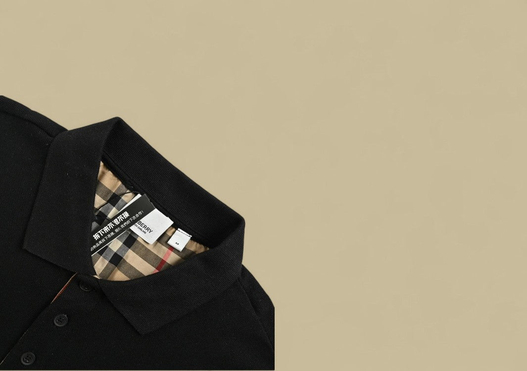 Burberry 24SS Chest TB Embroidery Logo Polo Shirt – Black