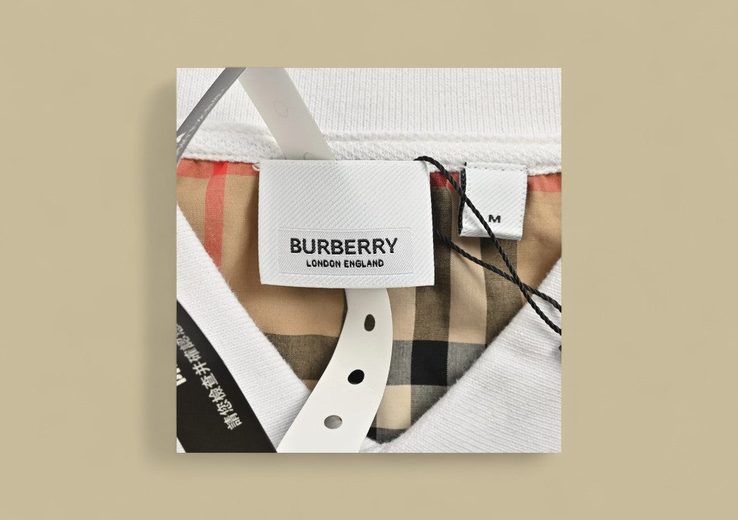 Burberry 24SS Chest TB Embroidery Logo Polo Shirt – White