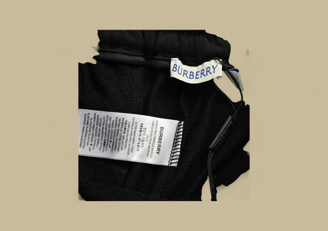 Burberry 24SS Knight Warhorse Logo Contrast Detail Shorts – Black & Blue