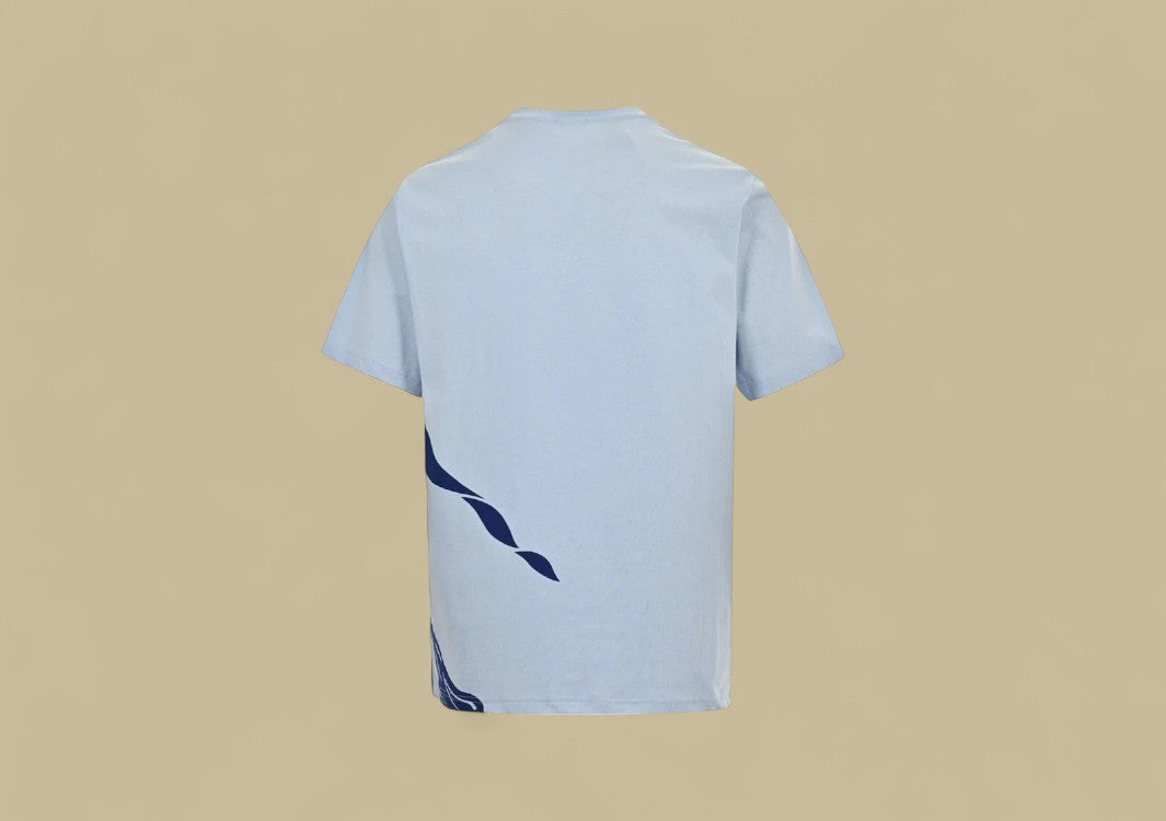 Burberry 24SS Knight Warhorse Logo Graphic T-Shirt – Sky Blue & Navy