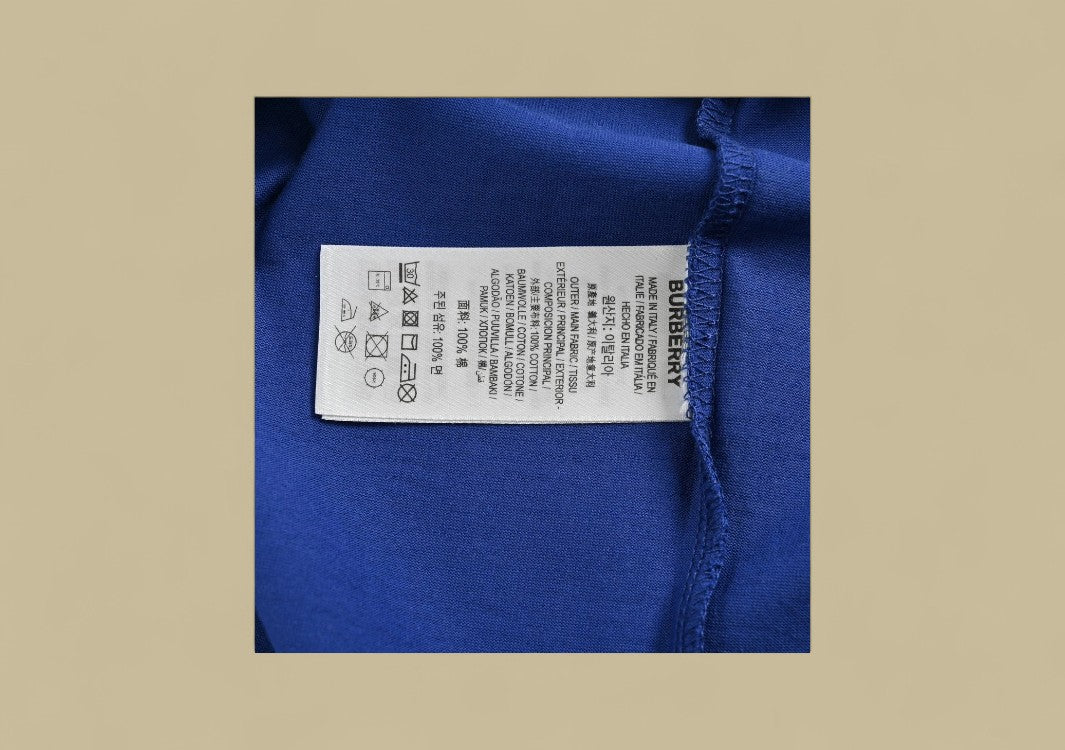 Burberry 24SS Patch Warhorse Logo T-Shirt – Royal Blue with White Patch