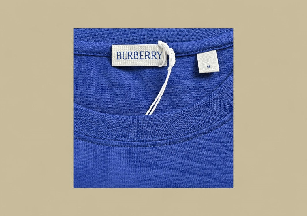 Burberry 24SS Patch Warhorse Logo T-Shirt – Royal Blue with White Patch