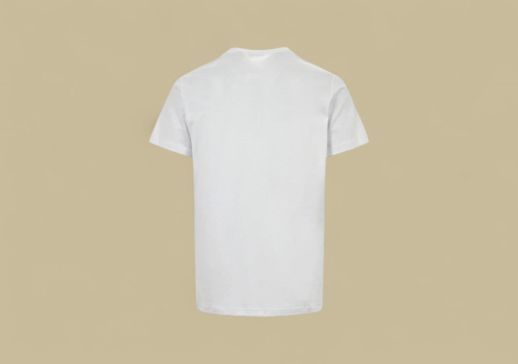 Burberry 24SS Patch Warhorse Logo T-Shirt – White with Blue Emblem