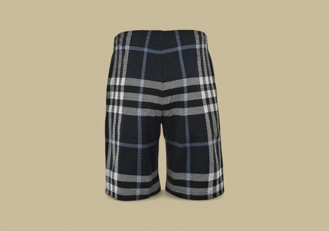 Burberry 24SS Plaid Knit Shorts – Navy Check
