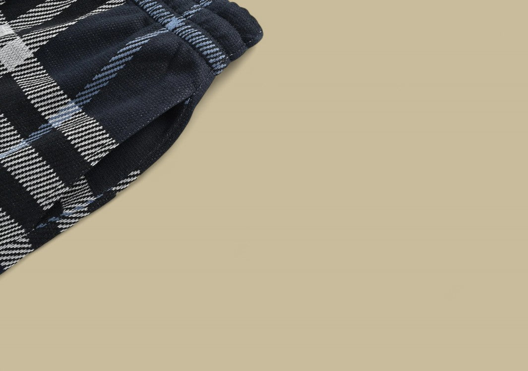 Burberry 24SS Plaid Knit Shorts – Navy Check
