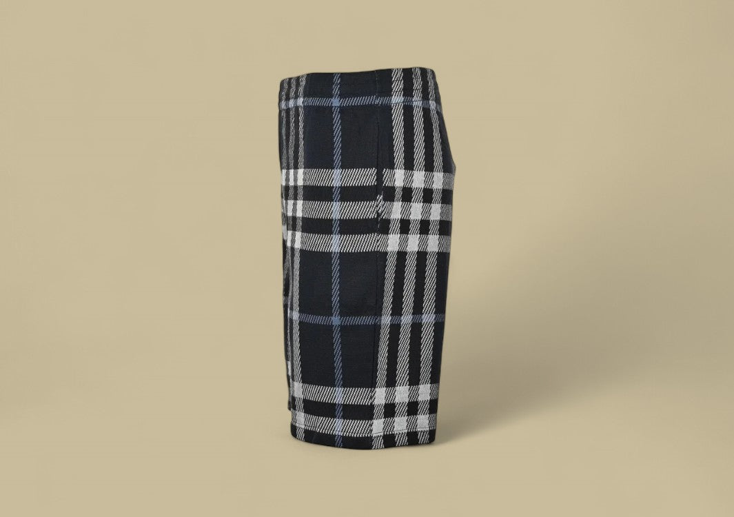 Burberry 24SS Plaid Knit Shorts – Navy Check