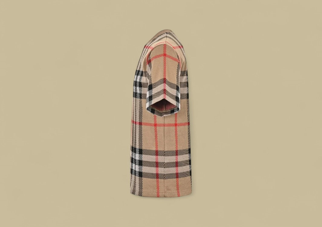 Burberry 24SS Plaid Knit T-Shirt – Archive Beige Check