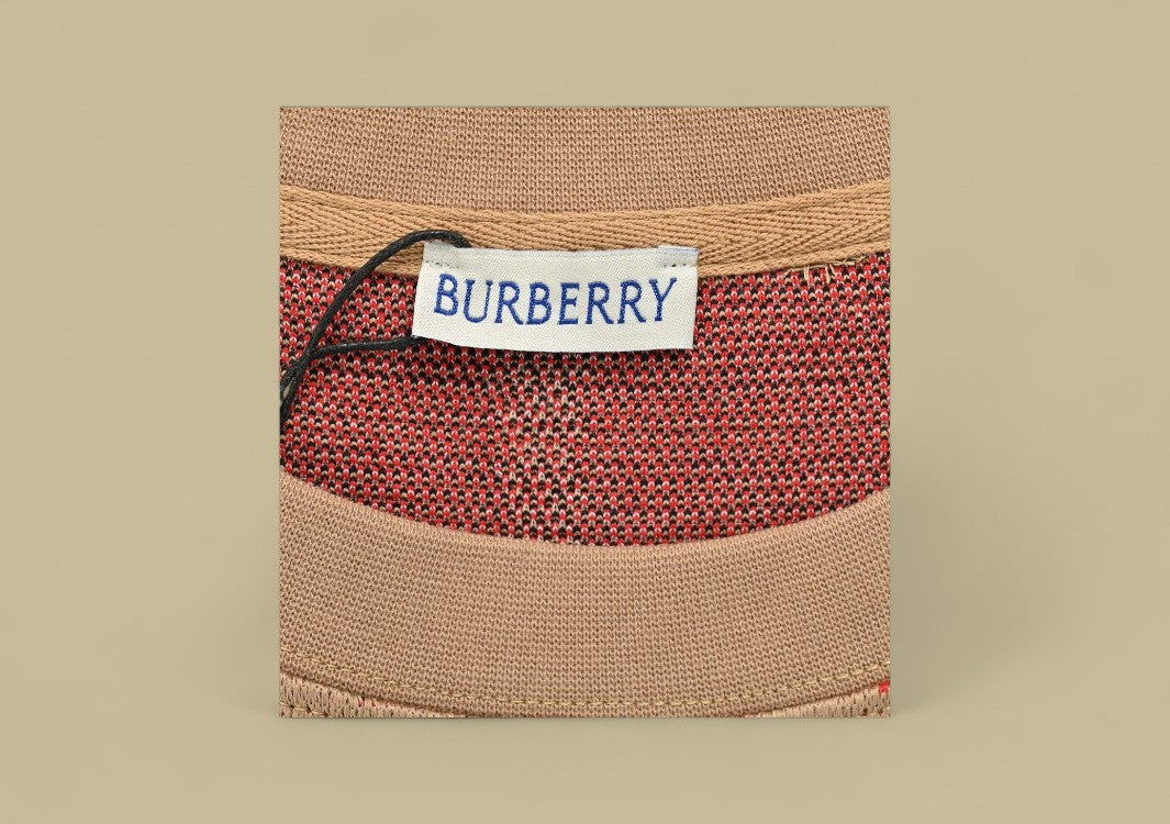 Burberry 24SS Plaid Knit T-Shirt – Archive Beige Check