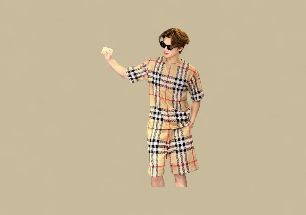 Burberry 24SS Plaid Knit T-Shirt – Archive Beige Check