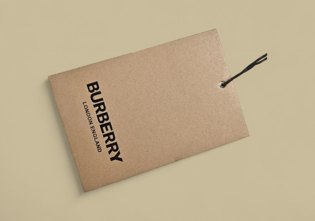 Burberry 24SS Plaid Neckline Embroidery Logo T-Shirt – White