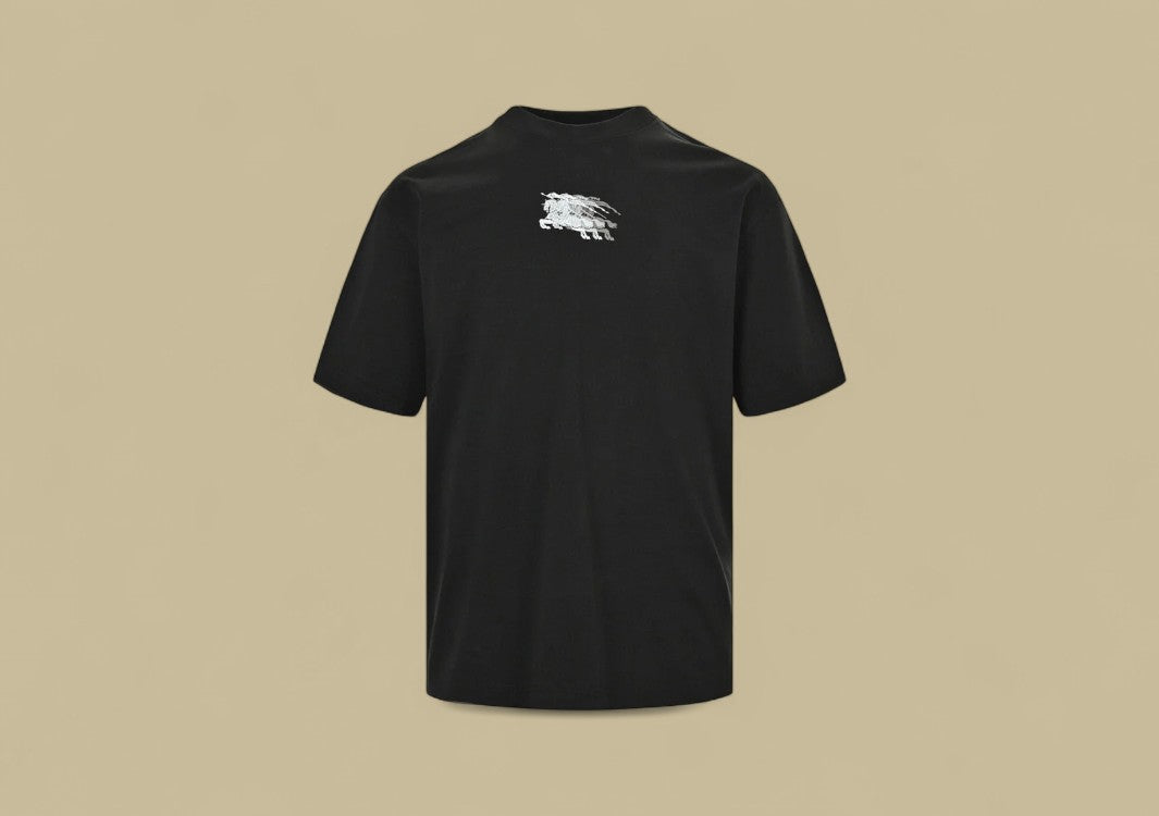 Burberry 24SS Unreal Image Warhorse Logo T-Shirt – Black