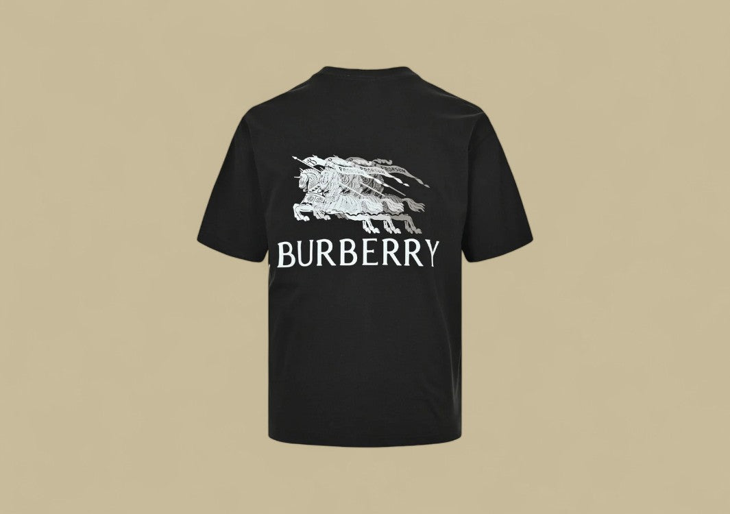 Burberry 24SS Unreal Image Warhorse Logo T-Shirt – Black
