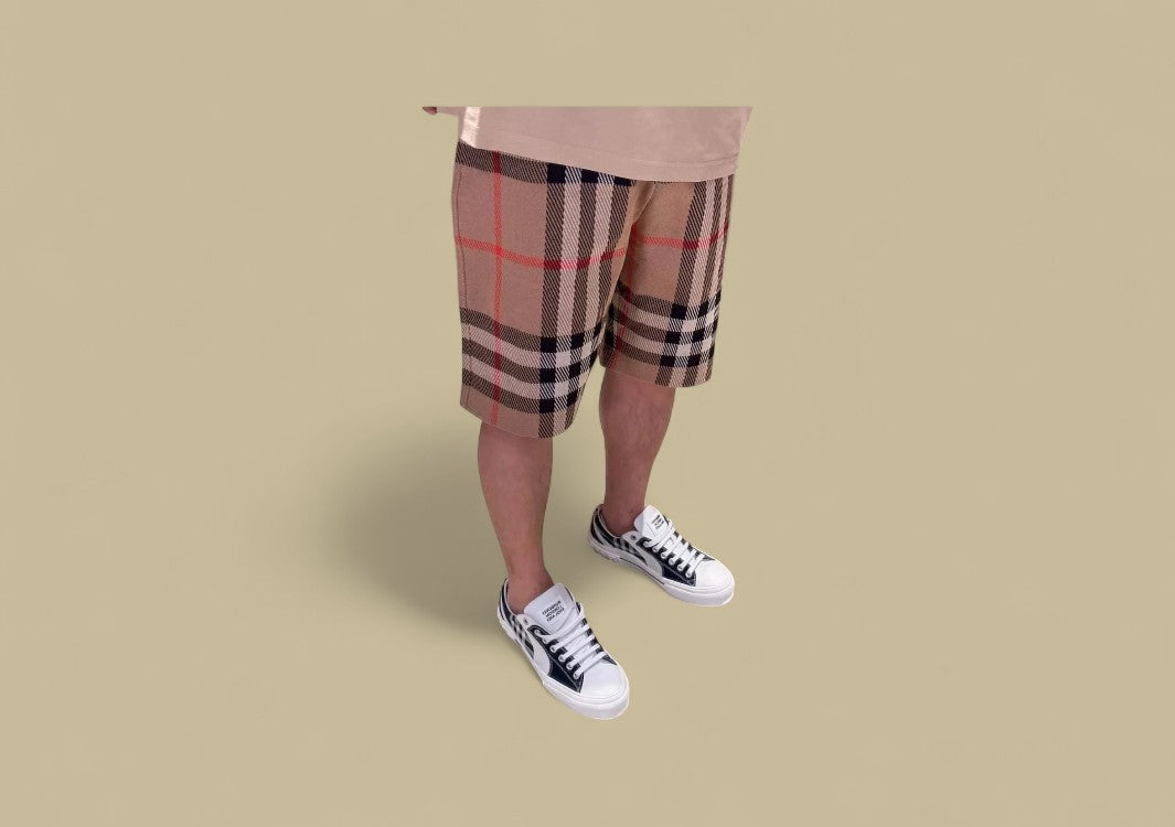 Burberry 24SS Vintage Check Knit Shorts – Archive Beige