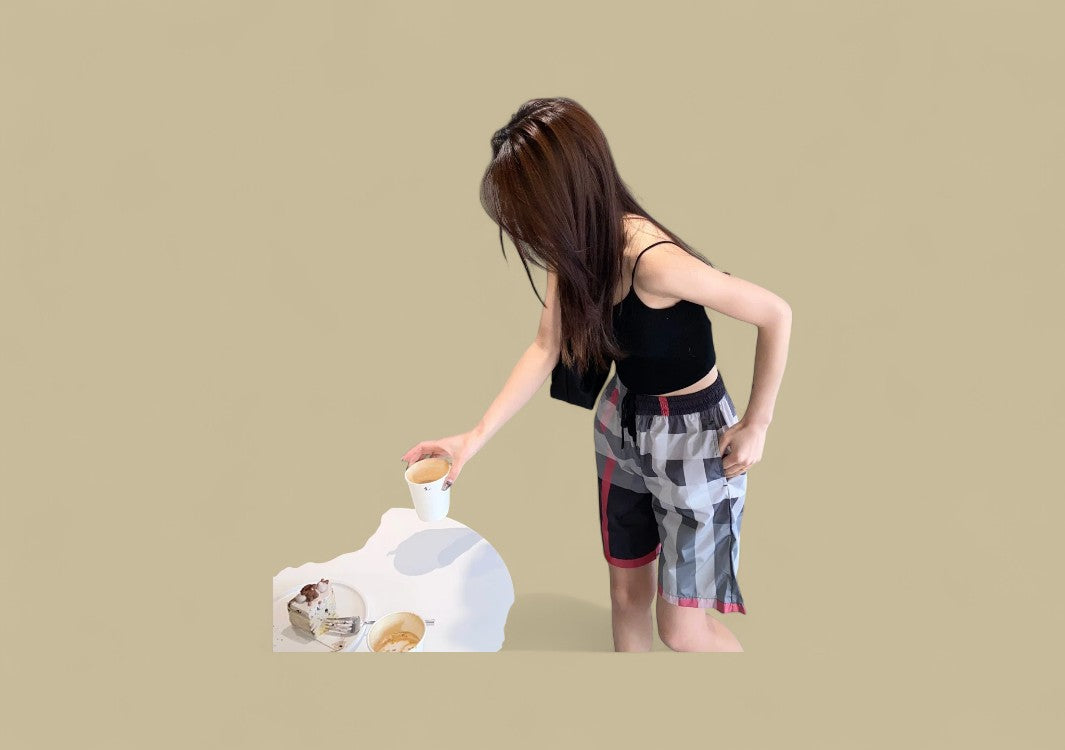 Burberry Classic Big Check Swim Shorts – Grey & Red