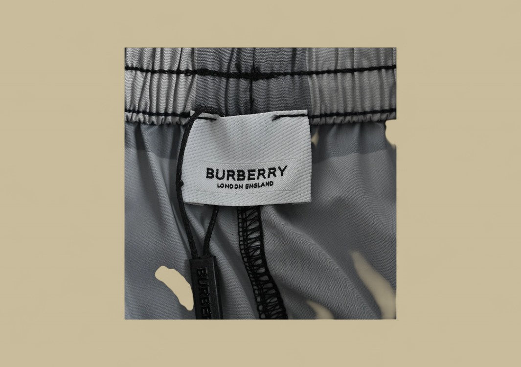 Burberry Classic Big Check Swim Shorts – Grey & Red