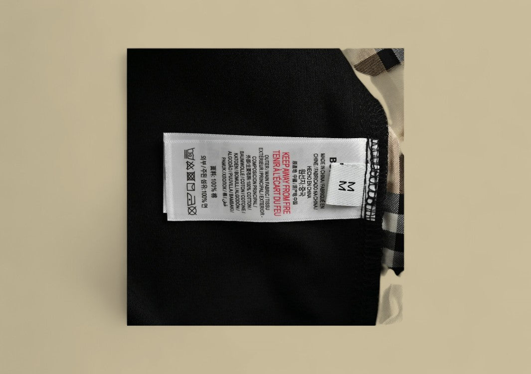 Burberry Embroidered Warhorse Logo Side Joint Plaid Shorts – Black