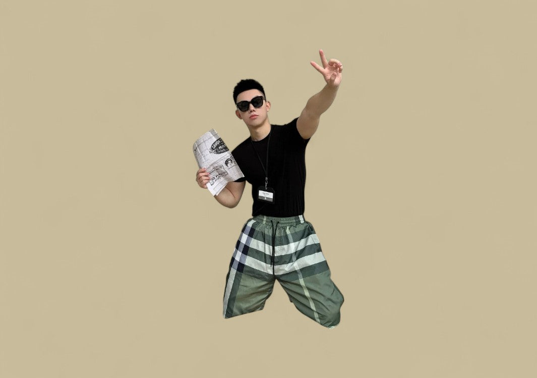 Burberry Stripe Plaid Beach Shorts – Green Check Pattern