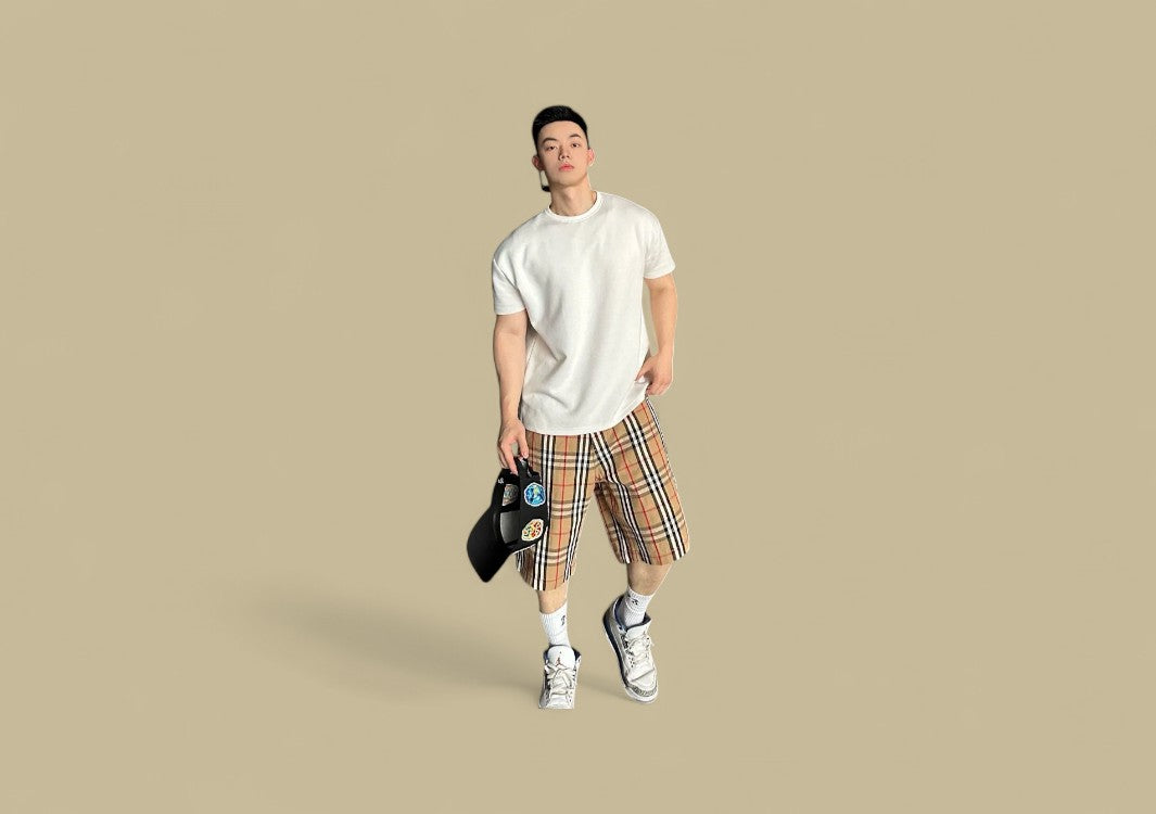 Burberry Supreme Plaid Denim Short