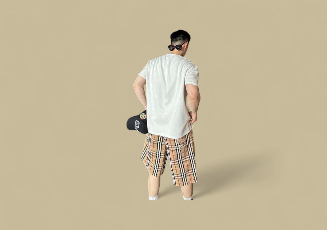 Burberry Supreme Plaid Denim Short