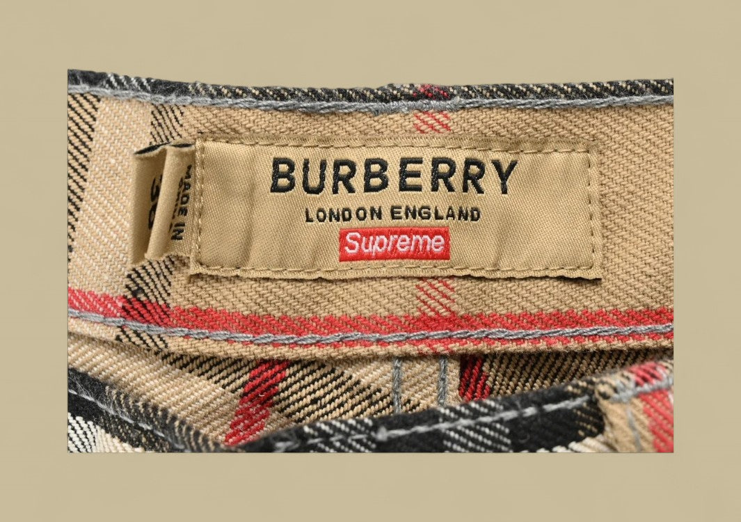 Burberry Supreme Plaid Denim Short