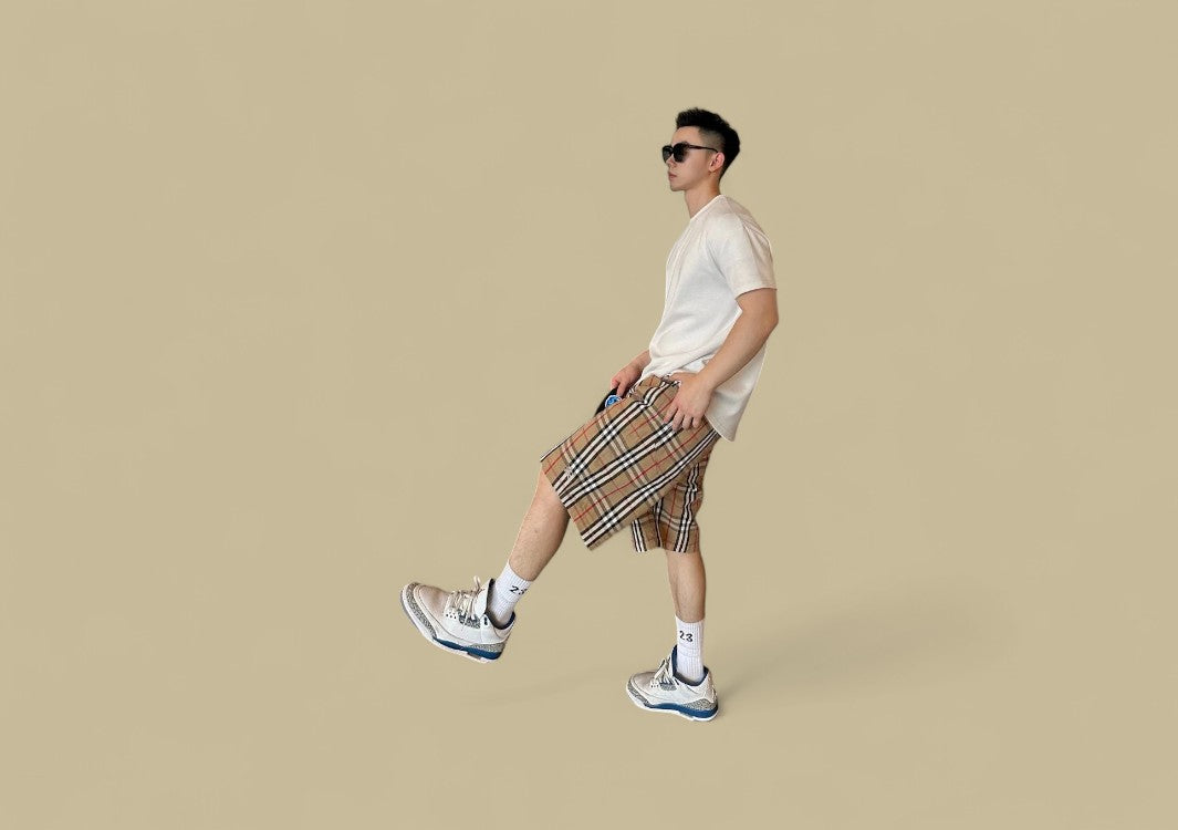 Burberry Supreme Plaid Denim Short