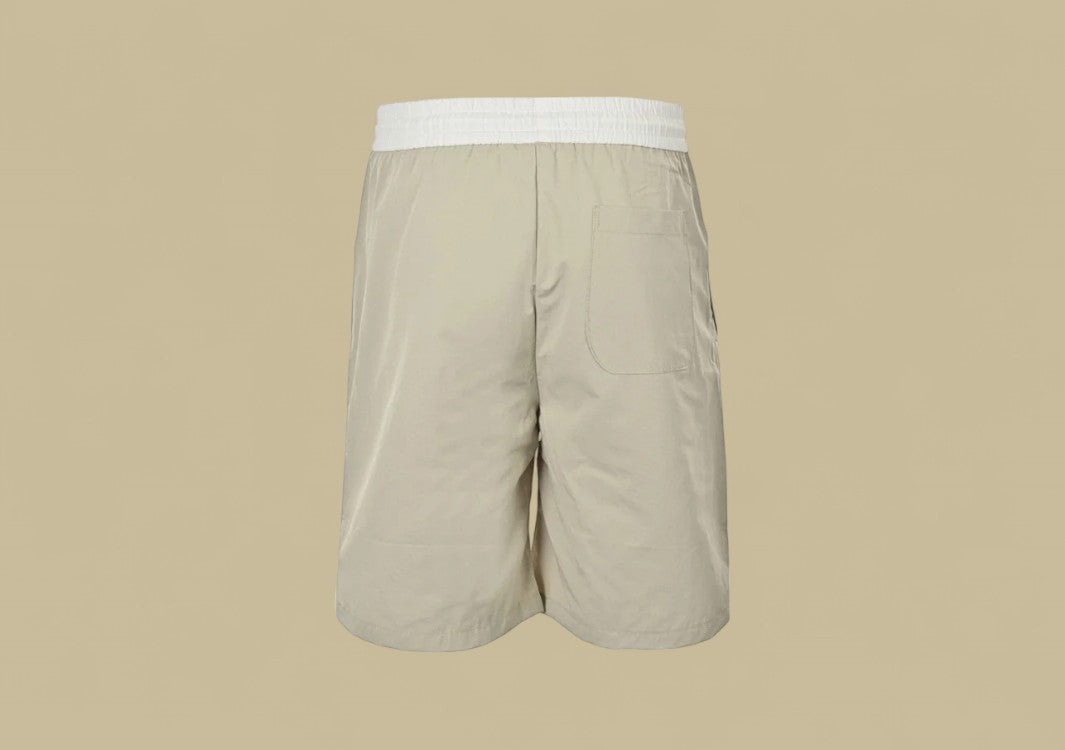 Chanel Double C Silicone Logo Shorts – Beige/White Waistband