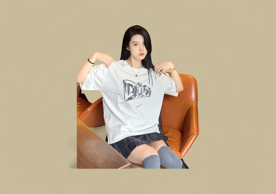 Das 24ss Hand Drawing Logo T-Shirt - White