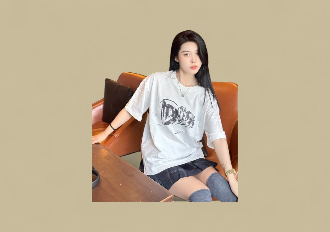 Das 24ss Hand Drawing Logo T-Shirt - White