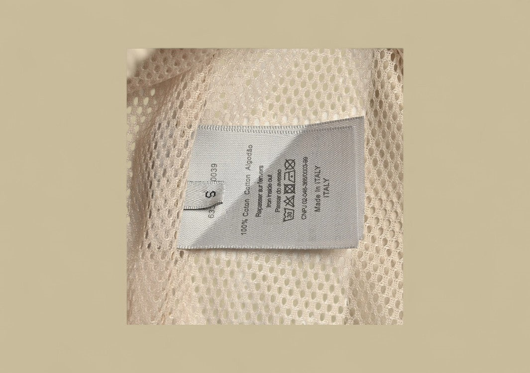 Dior 1947 Embroidery Logo Tatting Shorts – Beige & White