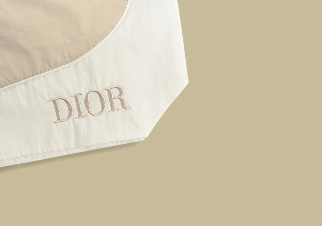 Dior 1947 Embroidery Logo Tatting Shorts – Beige & White