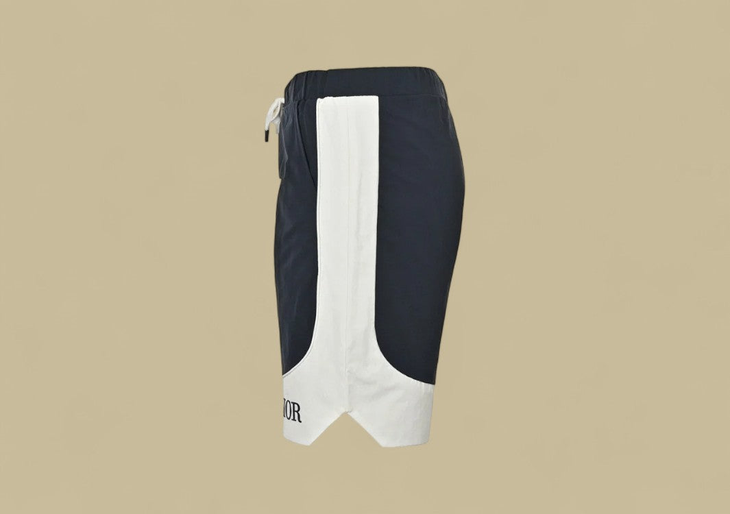 Dior 1947 Embroidery Logo Tatting Shorts – Navy & White