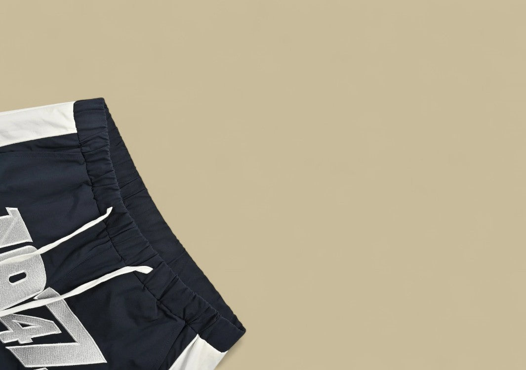 Dior 1947 Embroidery Logo Tatting Shorts – Navy & White