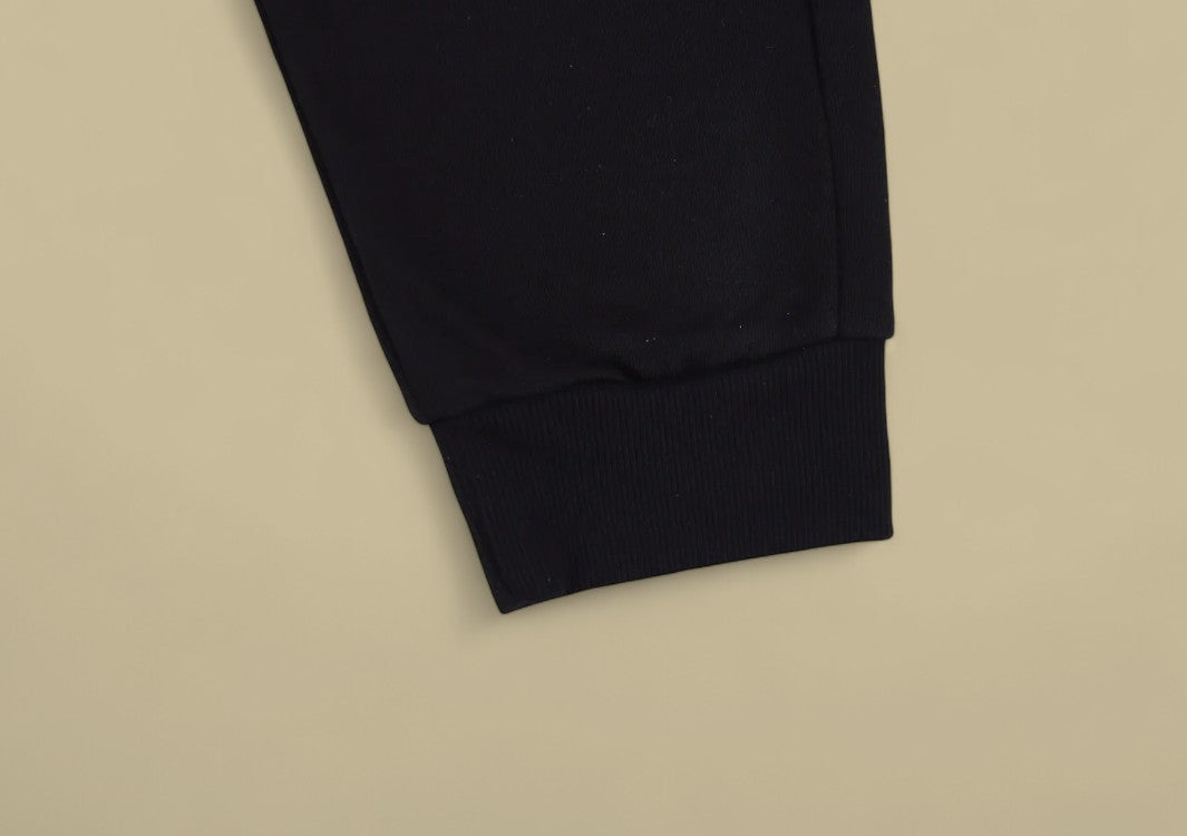 Dior 23FW Classic Series Black & White Embroidery Logo Sweatpants