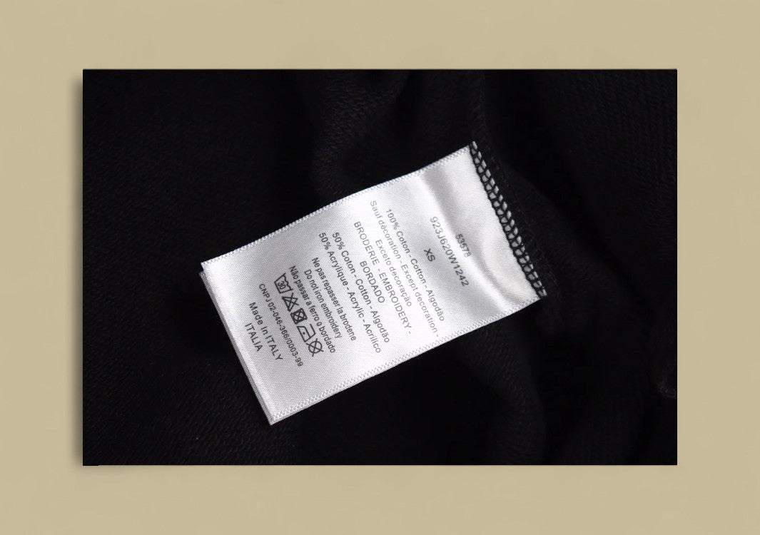 Dior 23FW Classic Series Black & White Embroidery Logo Sweatpants