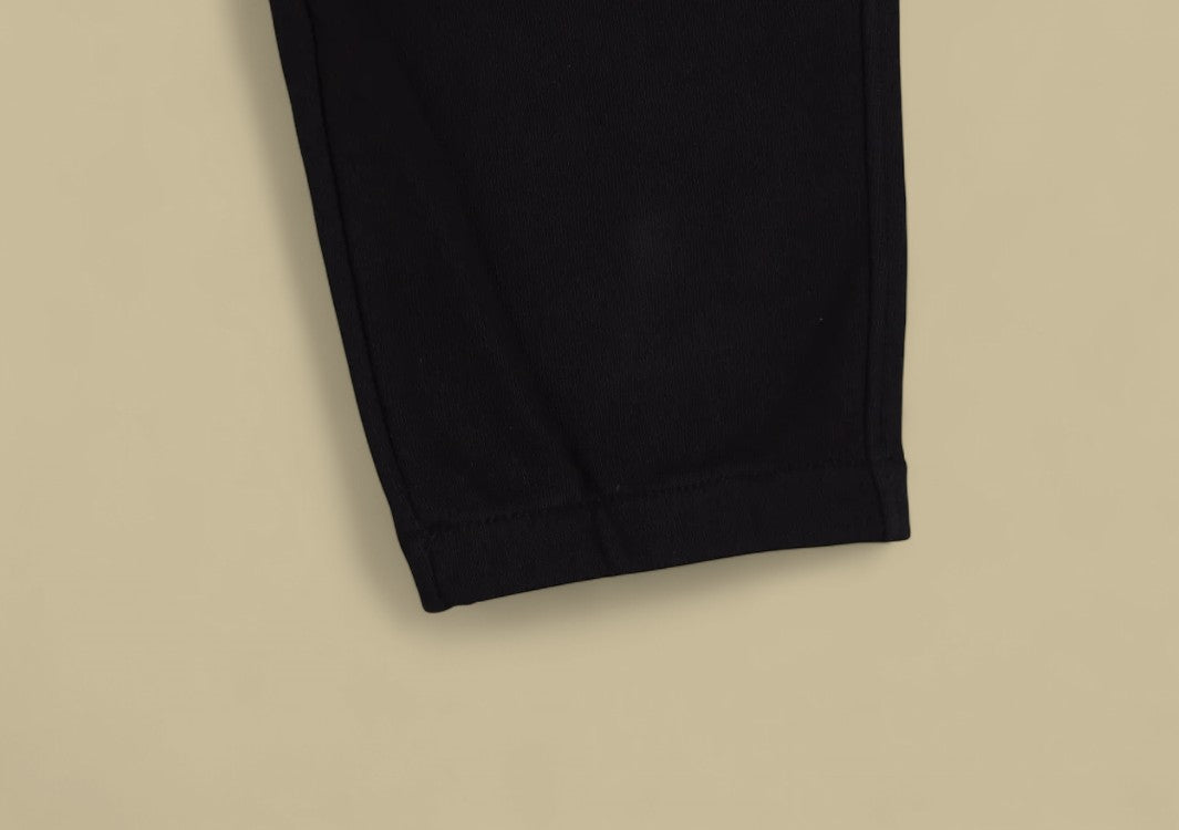 Dior 23FW Silver Embroidery Logo Sweatpants – Black