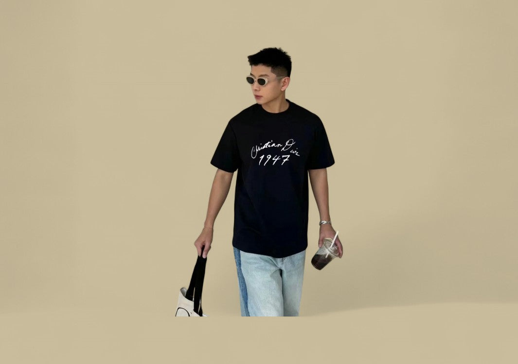 Dior 24SS 1947 Signature Logo T-Shirt – Black