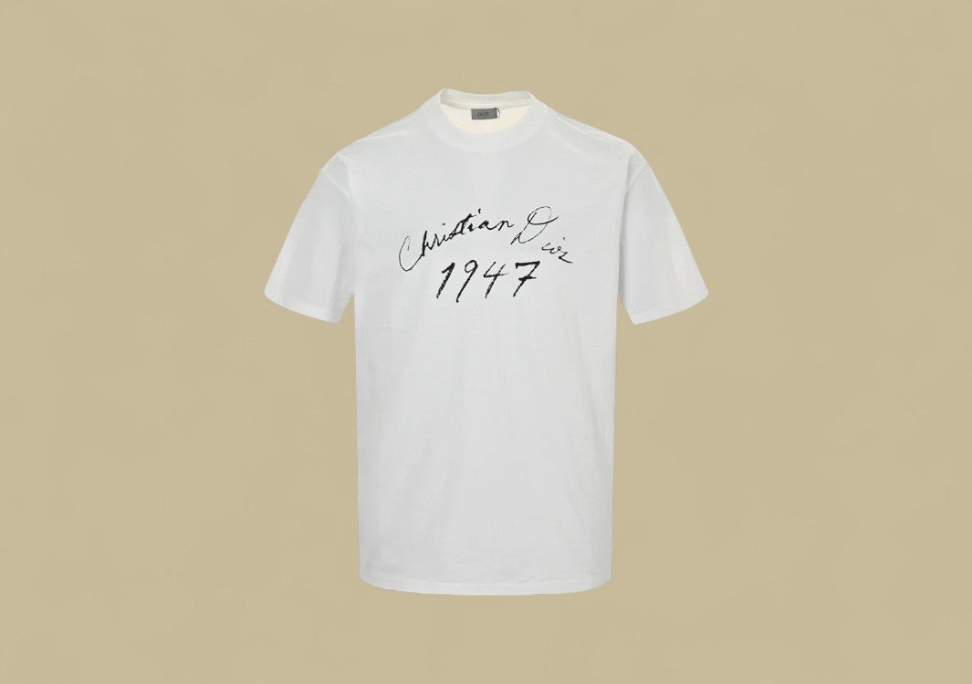 Dior 24SS 1947 Signature Logo T-Shirt – White