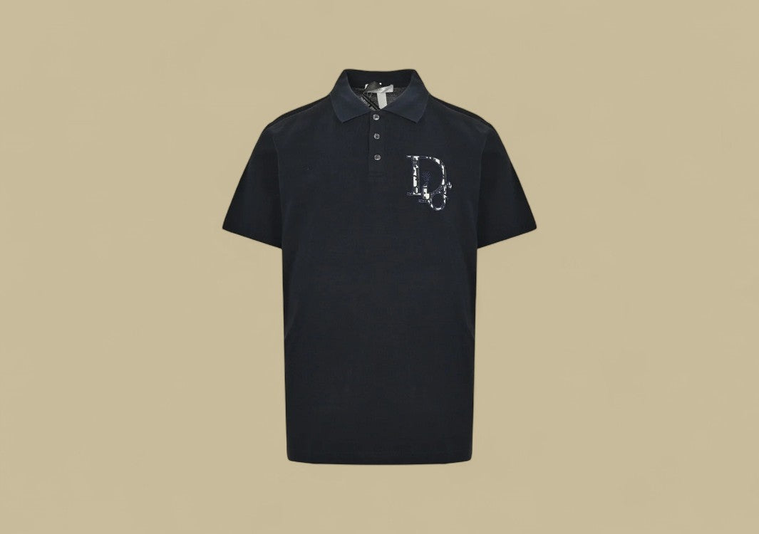 Dior 24SS Chest Embroidery Logo Polo T-Shirt – Black