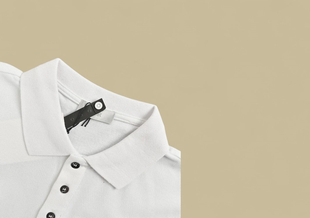 Dior 24SS Chest Embroidery Logo Polo T-Shirt – White