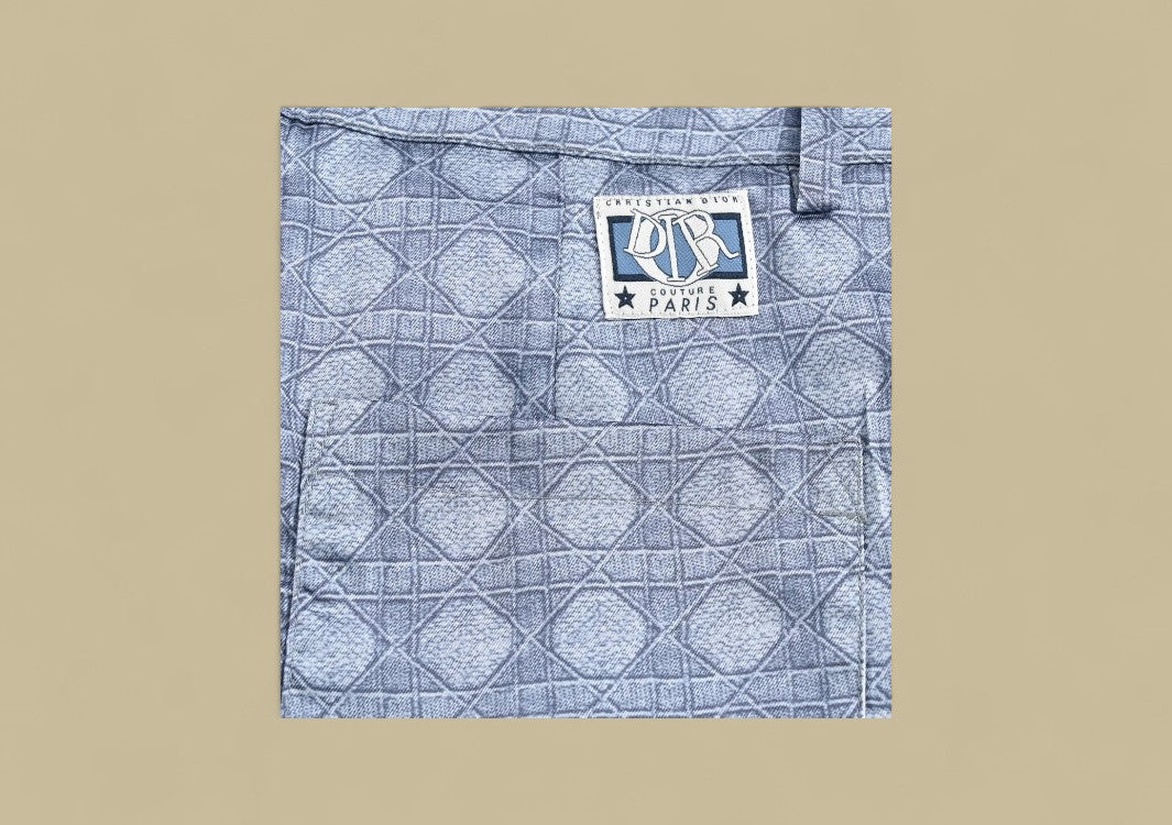Dior 24SS Full Logo Silk Shorts – Blue Monogram
